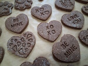 valentine themed dog treats