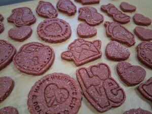 valentine themed dog treats